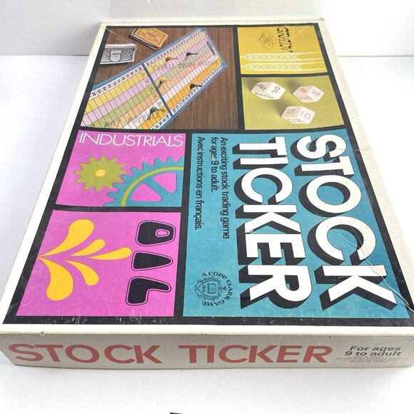 Vintage Stock Ticker Board Game - Stock Market - Coop Clark complete Pink Cover - Picture 14 of 16